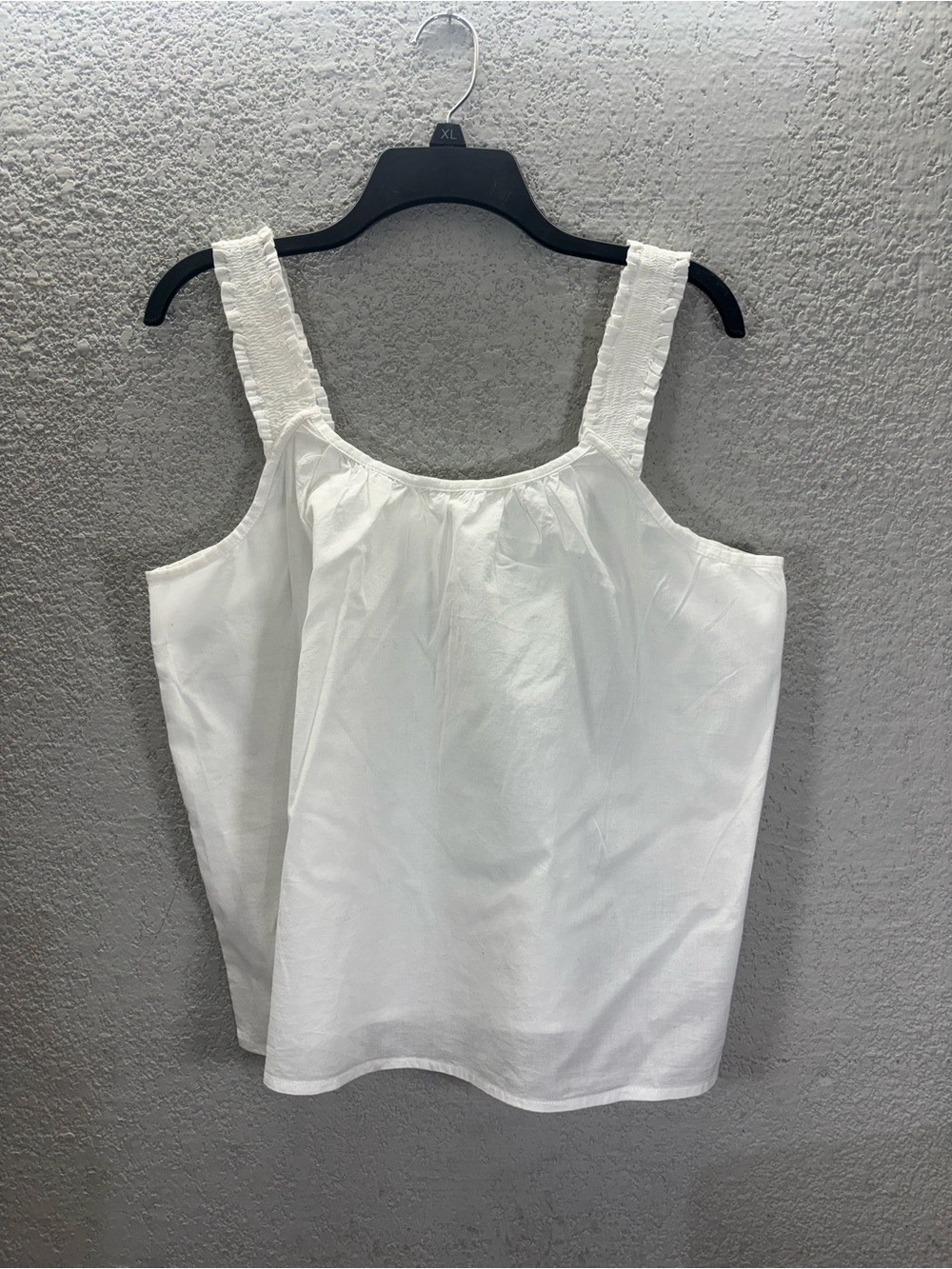 GAP White Square-Neck Wide-Strap Cotton Camisole